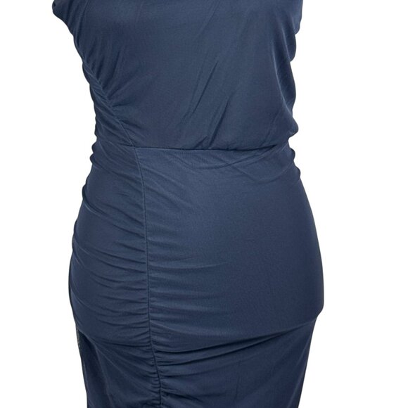 NWT LOVE X DESIGN One-Shoulder Mesh Body Con Dress Size Medium - Picture 14 of 16